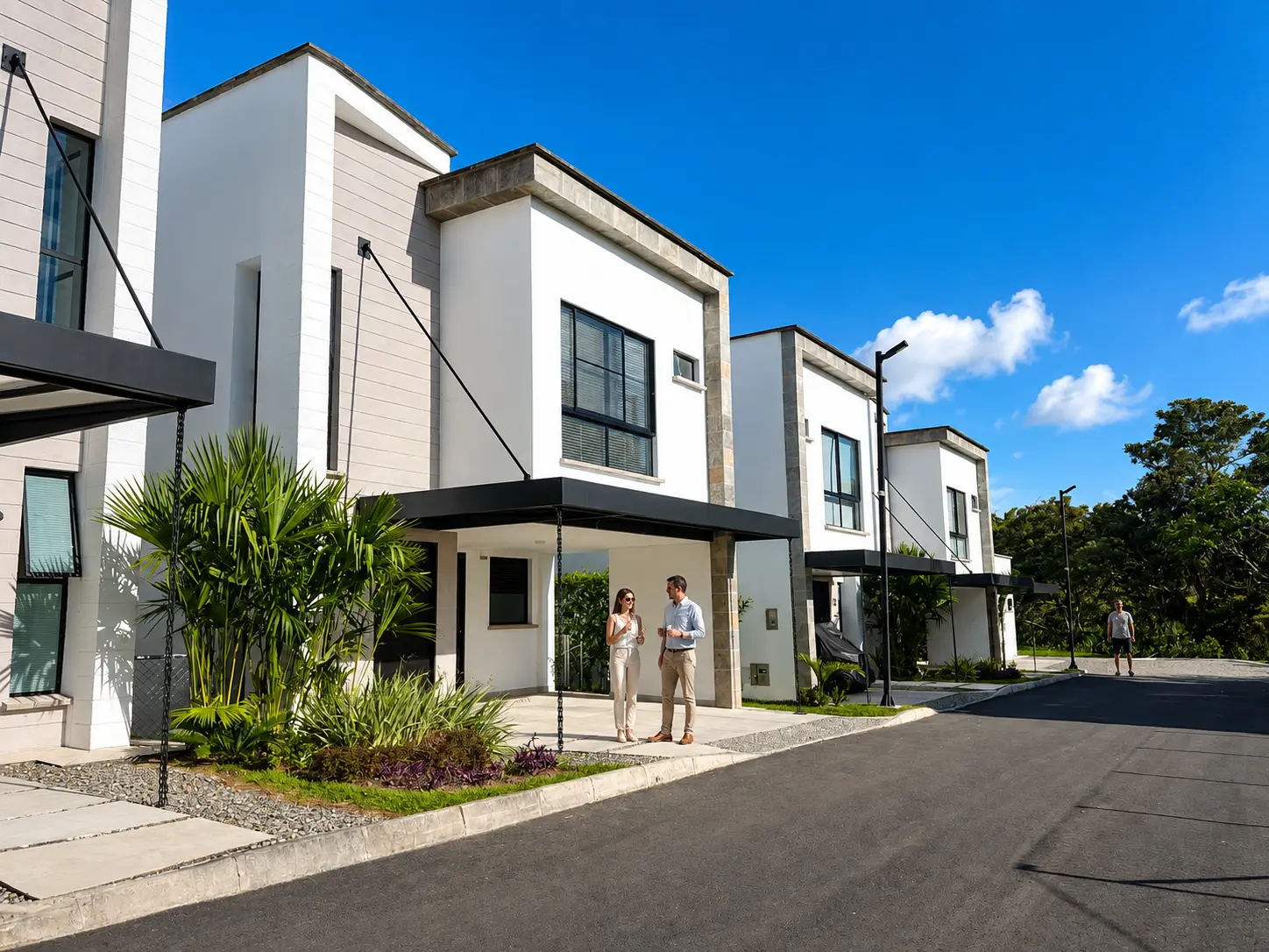Fachadas de las Homesuites de Lagos de Iraka